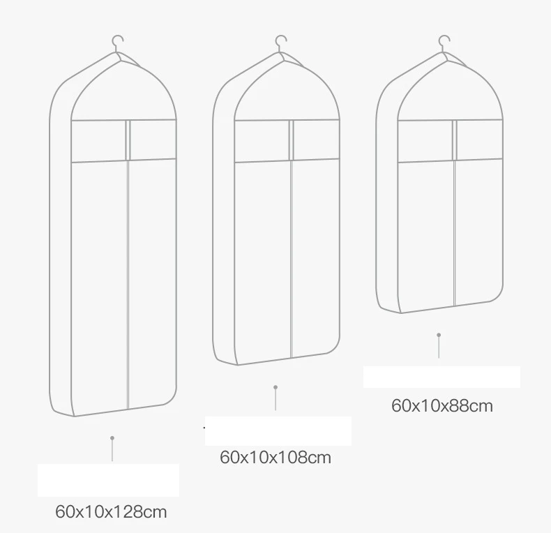 Стереоскопический чехол для одежды для защиты от пыли одежда подвесная одежда платье куртка костюм пальто Чехлы домашний шкаф Органайзер сумка для одежды