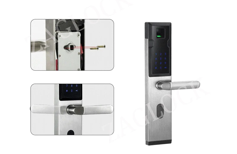 Electronic Security Biometric Sensor Fingerprint Door Lock Digital Keyless Combination Passowrd Code Door Lock For Smart Home