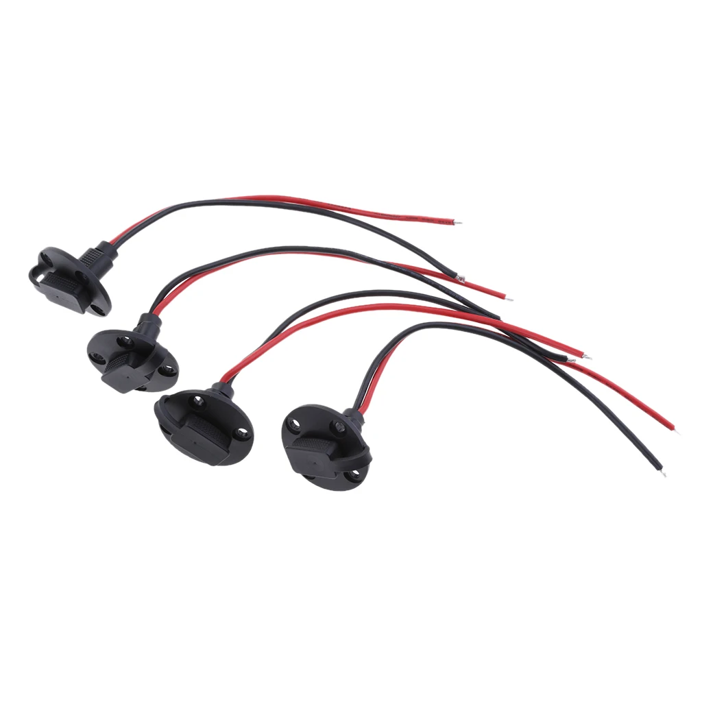 Set of 4 16AWG SAE Extension Cable Connector Quick Disconnect Wire Harness
