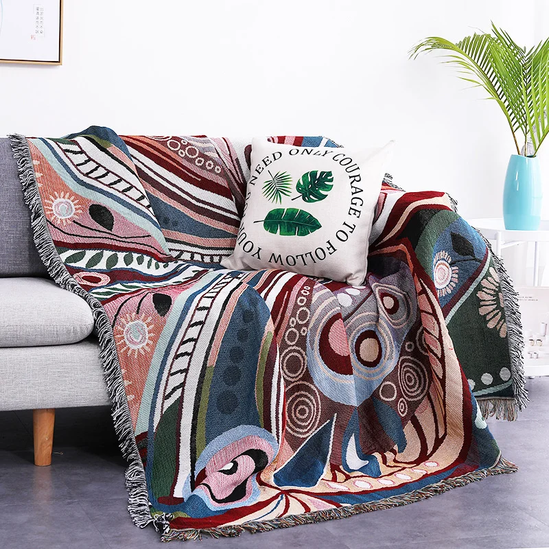 

Casual Blankets Carpet Decoration Butterfly Blanket Carpet Sofa Woven Blankets Single Tapestry Sofa Blanket Throw Blankets