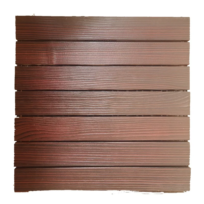 290x290x20mm ONE PIECE Solid Wood Floor Balcony Garden Outdoor Courtyard Terrace Mosaic Carbonized Anti-Corrosion Floor 290x290x20mm ONE PIECE Solid Wood Floor Balcony Garden Outdoor Courtyard Terrace Mosaic Carbonized Anti-Corrosion Floor