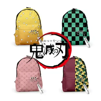 

Demon Slayer: Kimetsu no Yaiba canvas Kamado Tanjirou Cosplay Backpack School Shoulder Bag Laptop Travel Bags