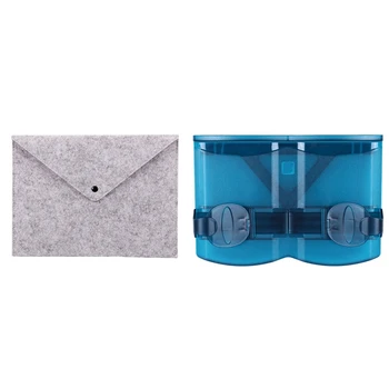 

1 Pcs A4 Big Capacity Document Bag Business Briefcase File & 1 Pcs Book Stand Holder Book Support Bookends Book
