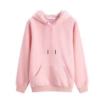 

Harajuku Fashion Solid Loose Women Hoodies Sweatshirt Autumn Winter Fleece Warm Pullover Hoodies Female Casual Coat 2XL
