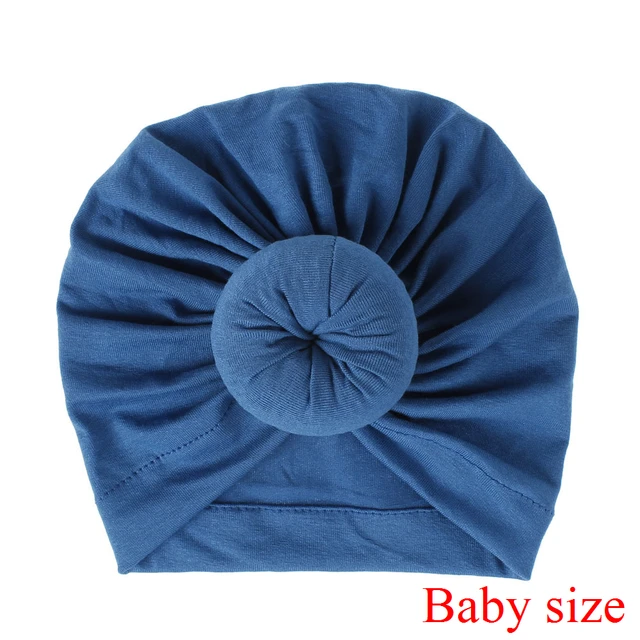 Fashion Mommy and Baby Cotton Round Ball Flower Hat Women Caps Girls Newborn Turban Knot Kids Adult Headwear Hair Accessories 10baby size