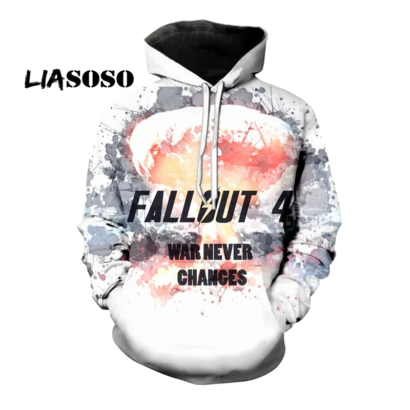 7 LIASOSO куртка для мужчин с 3D принтом Fallout 4 для женщин мужчин шляпа пальто худи Толстовка Повседневная Harajuku уличная Топ спортивный костюм пуловер - Цвет: 7