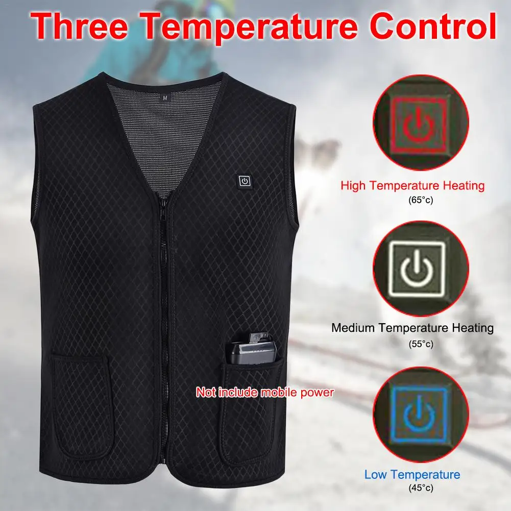 Для мужчин и женщин Открытый USB инфракрасный тепловой жилет куртка зимняя электрическая тепловая одежда жилет для путешествий Рыбалка Пешие прогулки