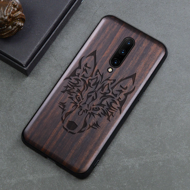 Чехол для Oneplus 7 t, черное дерево, чехол для Oneplus 7 pro, резной ТПУ бампер, деревянный чехол для Oneplus 7 7t pro