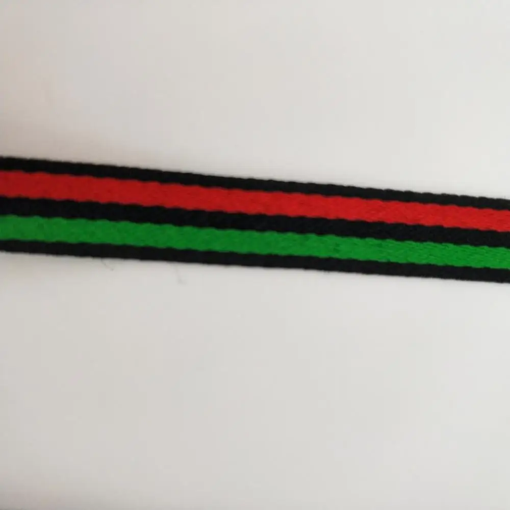 

5M/lot black green red 1cm width ribbon backpack straps cable handmade clothing polyester DIY sewing stain ribbon accessories