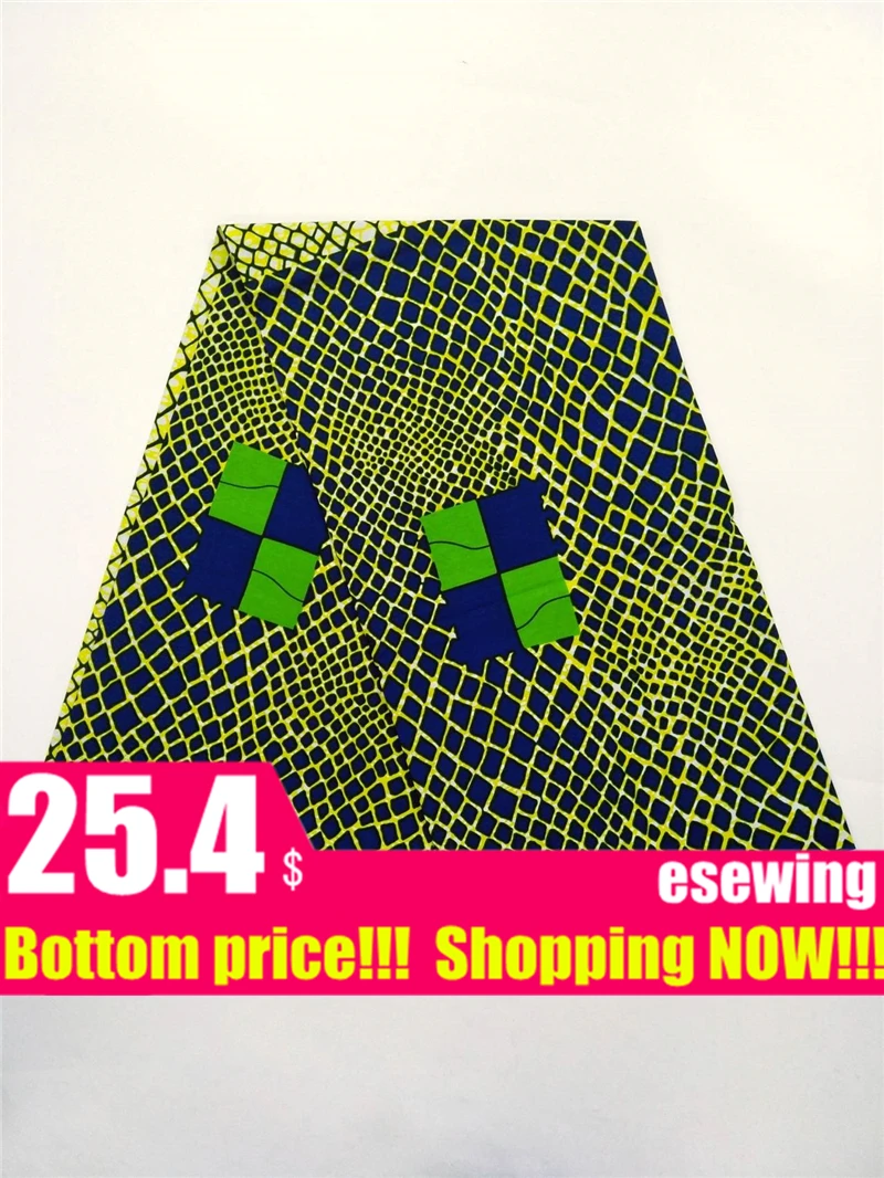 New African real wax print fabric 6 yards Cotton Ankara Nigeria Ghana dutch real wax for patchwork sewing african dresses 12103 - Цвет: 10