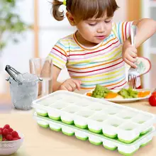 Горячие 4 шт. лотки для льда Силиконовые прямоугольные формы коробка для хранения с крышкой не-разлива кухня плесень инструменты Кухня Бар питьевой аксессуары