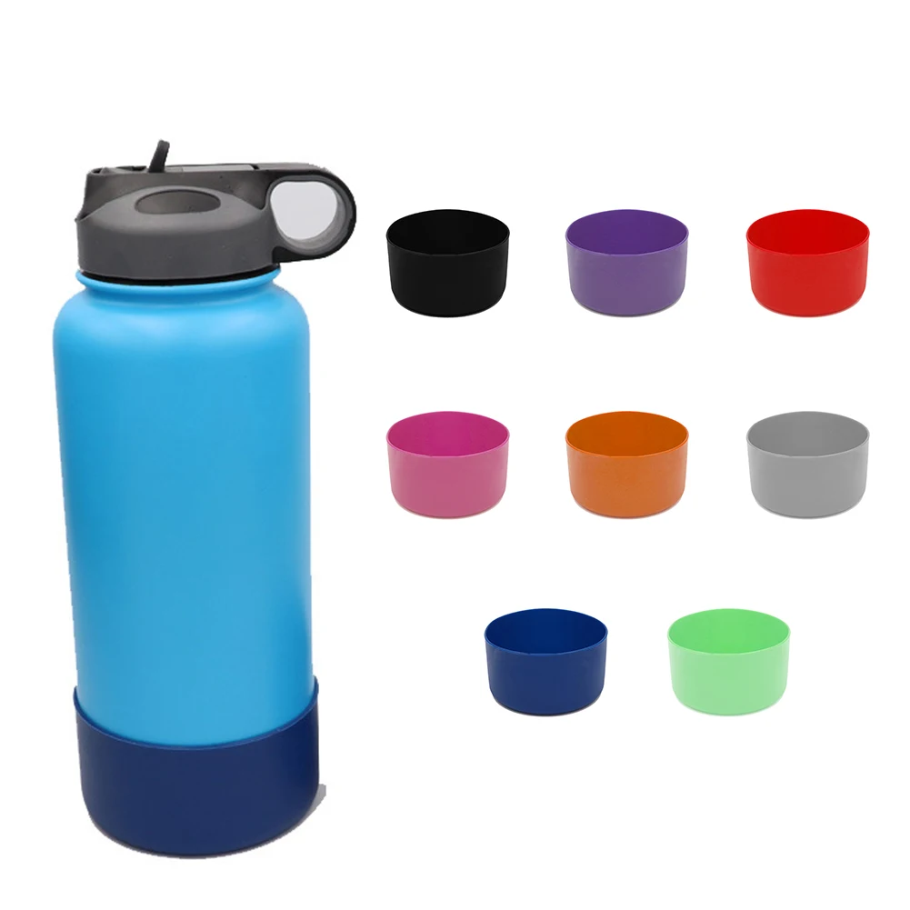 Anti Slip Cup Sleeve Non Toxic Accessories Solid Water Bottle Easy Clean Gift Cover Silicone Decoration For Hydro Flask 32/40oz
