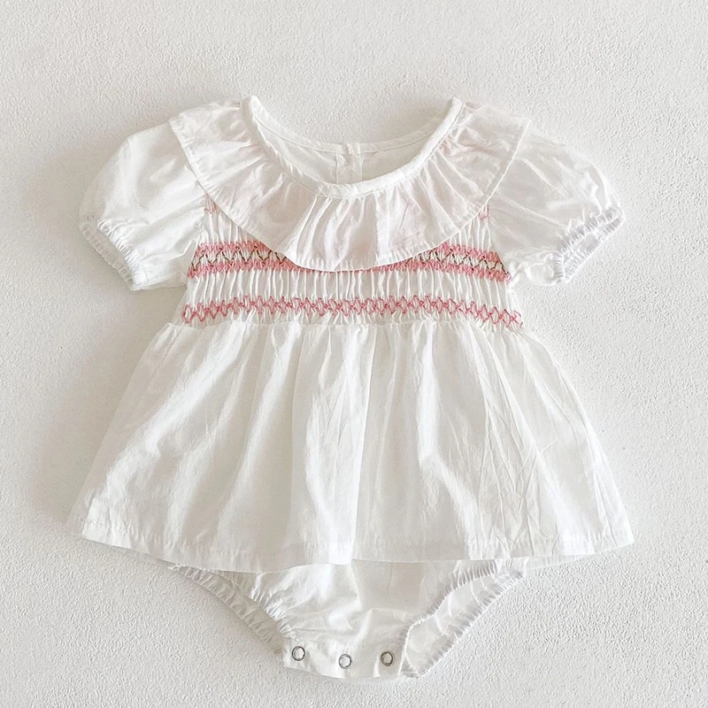 

Summer Baby Girls Clothes Cotton Short Sleeve Toddler Baby Girl Romper Korean Style Newborn Baby Girl Jumpsuit
