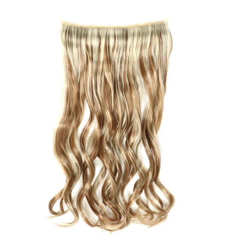 Накладные пряди из синтетических волос 22 дюйма с 5 зажимами|clip in hair|clip hair extensionsclip