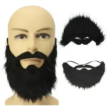 Hommes noir faux faux Moustache barbiche barbe cheveux déguisement tenue(China)