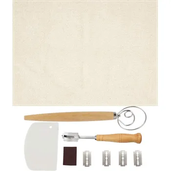 

Bread Making Tools Danish Dough Whisk Plastic Scraper Bread Proofing Cloth Scoring Lame Bread Slashing Tool