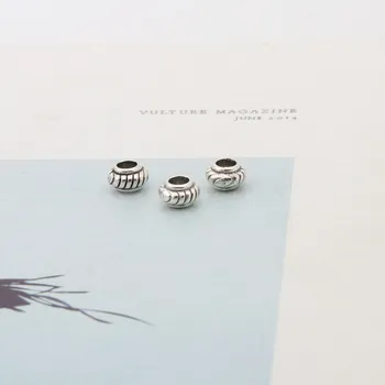 

100pcs Silver Color Round Spacer Beads Charms Dressmaker Pendant Bracelet Necklaces Jewelry Wholesale