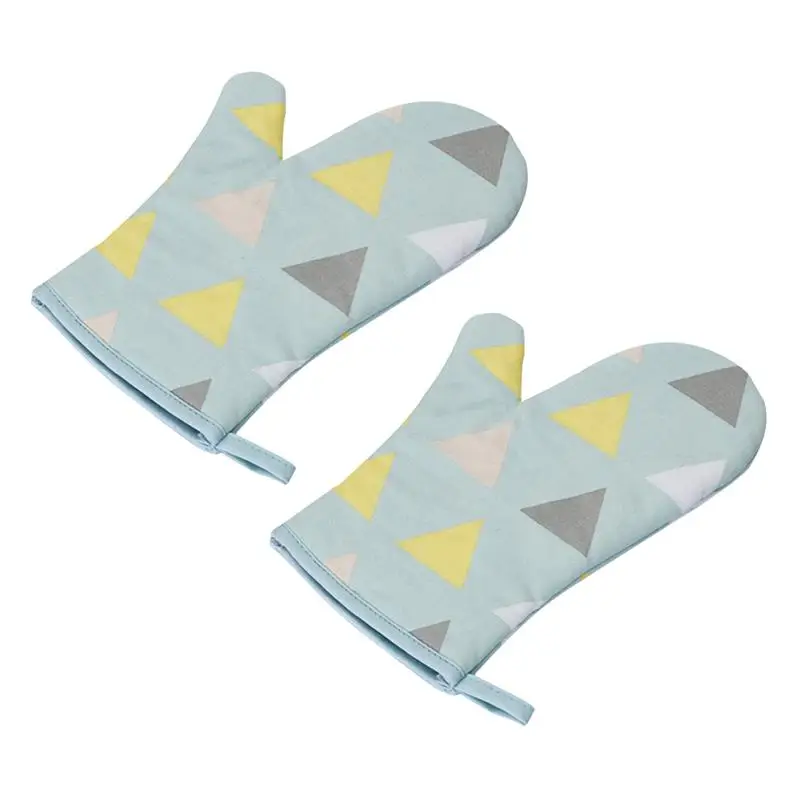 

Microwave Oven Gloves Heat Insulation Baking Gloves High Temperature Resistance Gloves for Home Restaurant Triangle Pattern