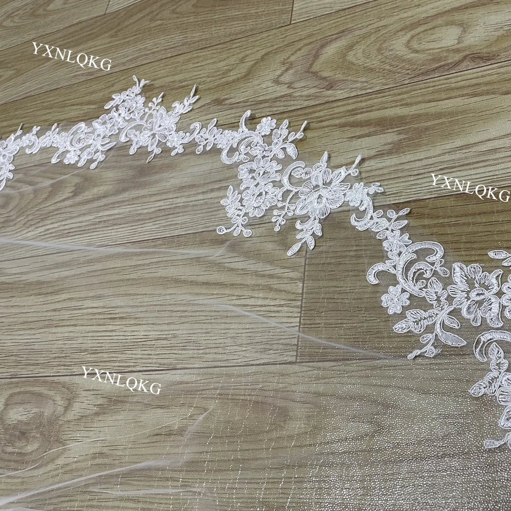 Real Photos 3Meters Lace Wedding Bolero Romantic Tulle White Ivory Bridal Capes with Clip Wedding Accessories