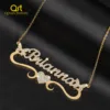 Personalized Heart Iced Out Name Necklace Butterfly Pendants For Women Bling Name Jewelry Iced Out Initial Choker Christmas Gift ► Photo 2/6