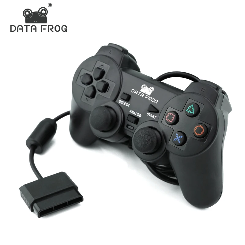 Данных лягушка проводной геймпад для sony PS2 двойной вибрации Gamedpas джойстик для Игровые приставки 2