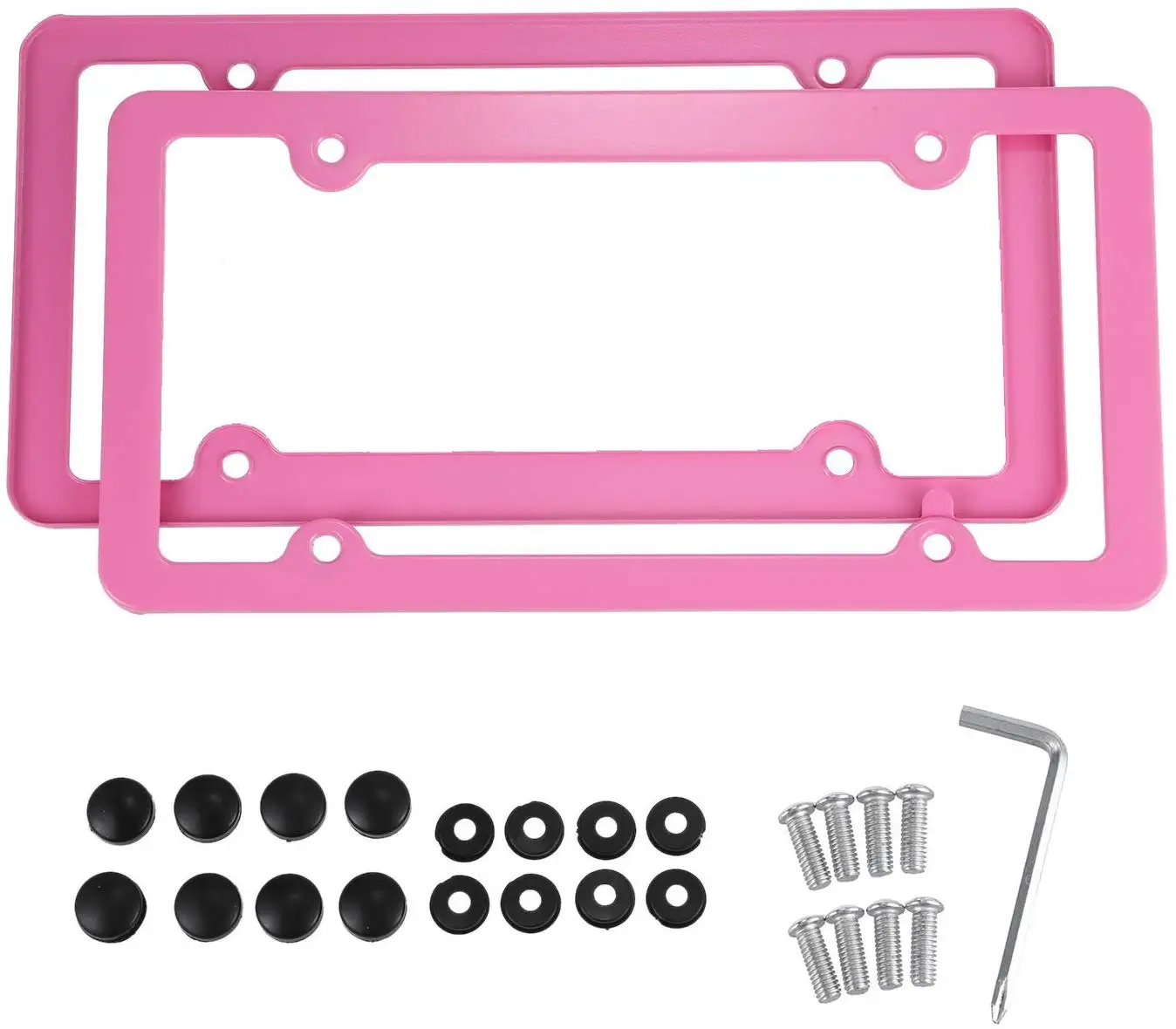 車のナンバープレートフレームアルミ合金 4 穴罰金スリムエッジ ねじキット車ピンクホルダーアルミ合金ナンバープレートフレーム Protective Frames Aliexpress