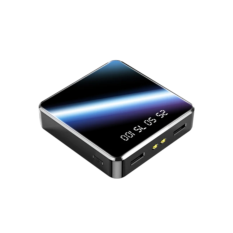 Мини 30000 мАч портативное зарядное устройство USB зарядное устройство Внешний аккумулятор pover bank для xiaomi iPhone5 6 7 X samsung - Цвет: Black