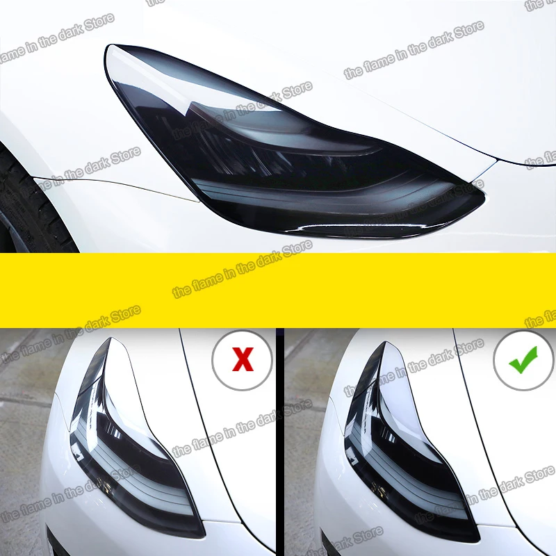 Защитная пленка от царапин для автомобильных фар tesla model 3 y стикер аксессуаров