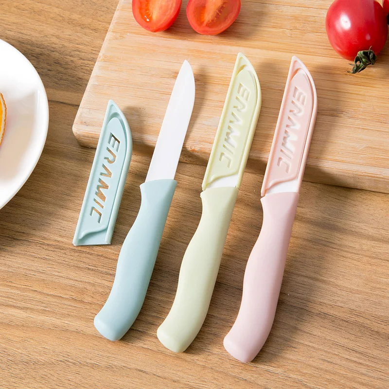 

SHAI High-Quality Mini Ceramic Knife Colorful 3 inch Handle Ceramic Paring Kitchen Knives Accessories