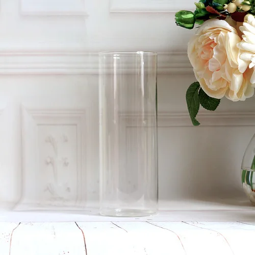 6.5X18cm Glass Candlestick European Romantic Candlelight Dinner Glass Candlelight Cup Hotel Model Windproof Candlestick Candle - Цвет: 6.5X18cm