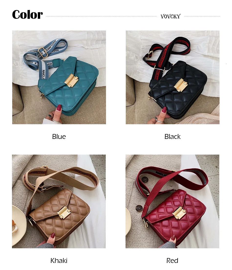 Diamond Lattice Messenger Bags Women Leather Cross Body Brand Bag Shoulder Woman Handbag Korean Sac A Main Femme De Marque Luxe
