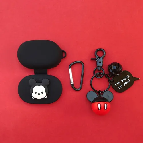 Брелок с фигурками из мультфильмов милый чехол для Airdots чехол для Xiaomi Redmi Airdots Молодежный мягкий силиконовый защитный чехол зарядная коробка - Цвет: 4