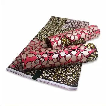 

Nigeria African gold Wax High Quality Ankara Ghana wax Fabric Wholesale And Retail African Wax Print Fabric 6 yards/pcs