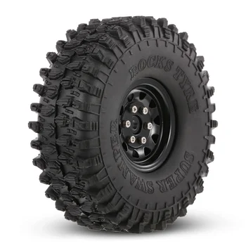 

4pcs 5020+617BK RC Tires 120mm 1.9'' Rim Rubber Tyre Tire for RC Car 1/10 HSP HPI Traxxas TRX-4 SCX10 RC4 D90 RC Rock Crawler