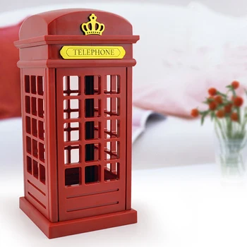 

Promotion! Adjustable Retro London Telephone Booth Night Light USB Battery Dual-Use LED Bedside Table Lamp