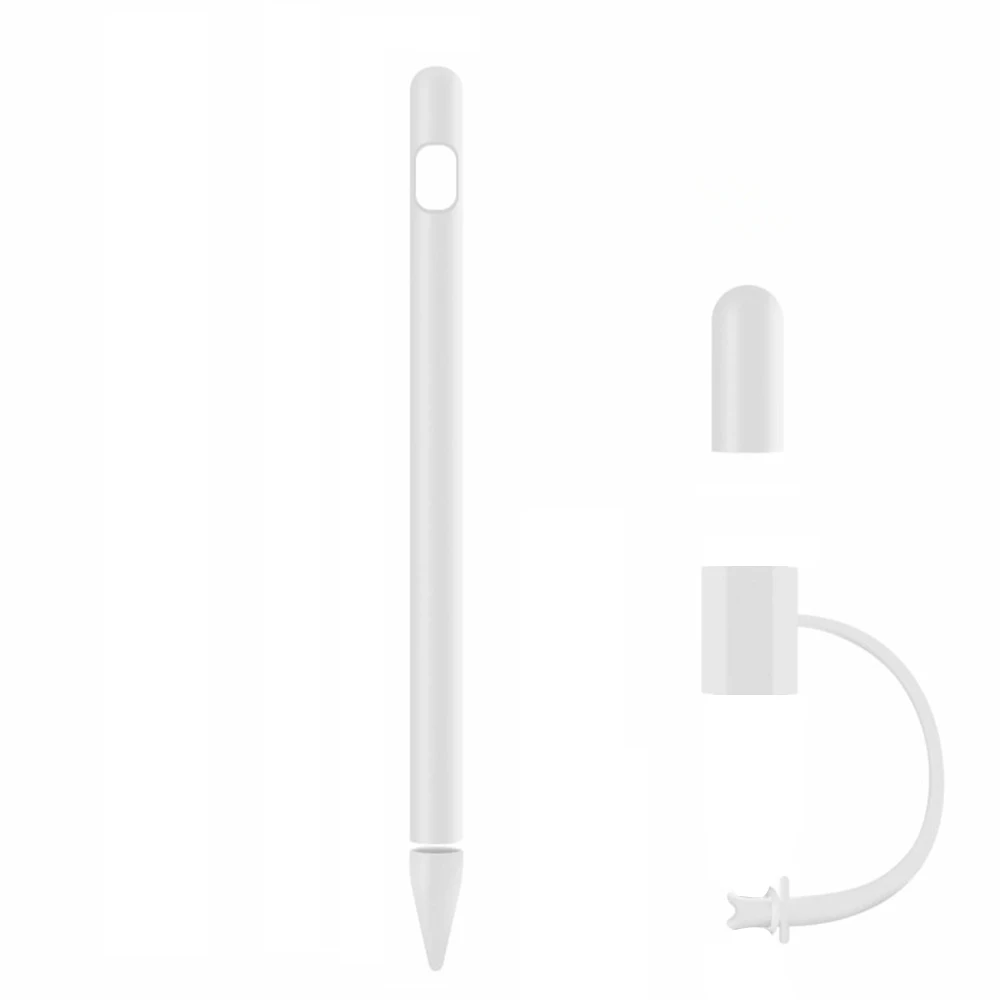 Rovtop мягкий силиконовый Совместимый Чехол Для Apple Pencil совместимый для IPad планшет стилус защитный чехол - Цвета: Белый