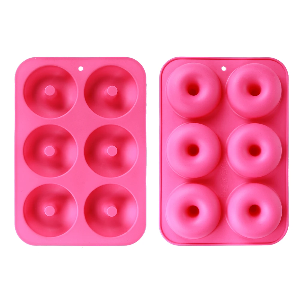 6-Cavity Silicone Donut Baking Pan Non-Stick Mold Dishwasher Decoration Tools 6 Silicone Donut,Silicone Donut St Patricks Day 