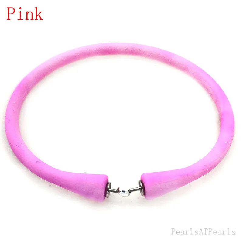 

Wholesale 6.5 inches/160mm Pink Rubber Silicone Band for Custom Bracelet