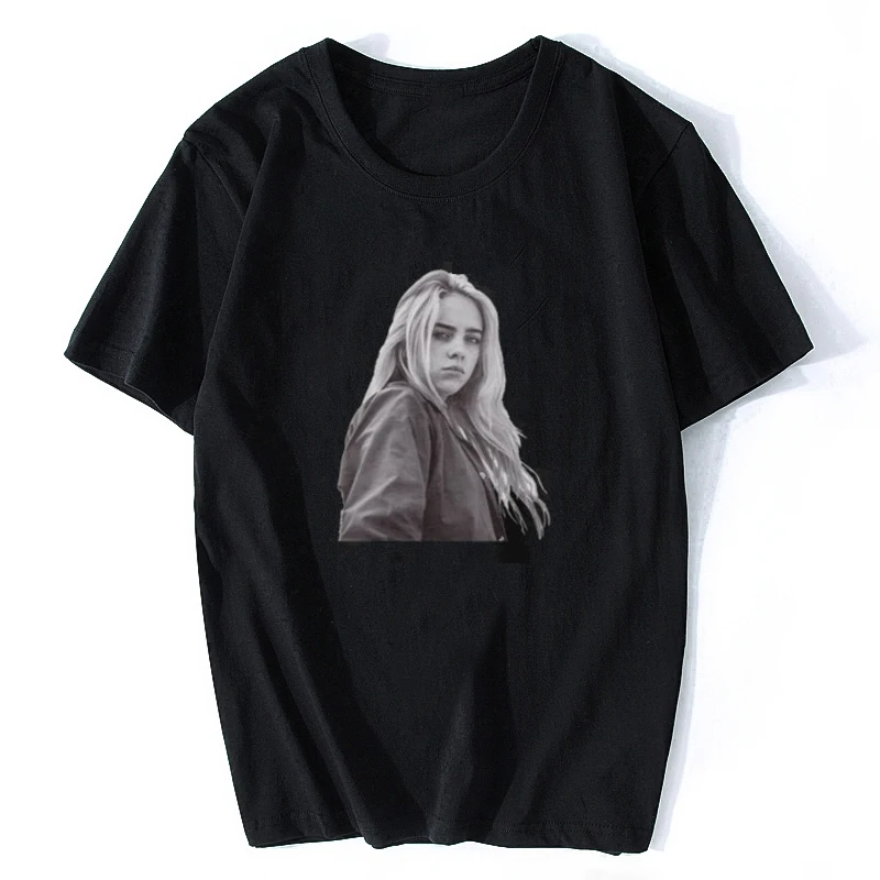 2019Billie Eilish Мужская футболка Летняя одежда футболки мужские хлопковые хип-хоп топы