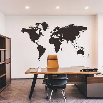 

World Map Wall Sticker Office Background Wall Decals Study Room Wallpaper Modern Living Room Decoration Home Decoration Mural