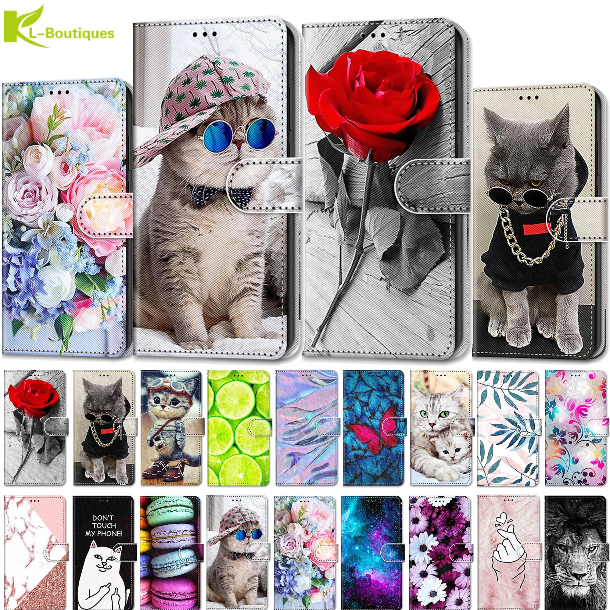 Màu Sơn Khe Cắm Thẻ Ví Flip Dành Cho Huawei Y5 Lite 2018 Y5 Y6 Y7 2018 2019 Y5P Y6P Y7P y8P Y5 2017 Y6 2017 Bao Da pu case for huawei