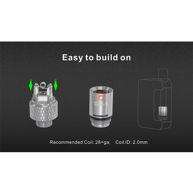 Новейший чертов Vape DR-1 RBA катушка 1 шт. запасные части для электронных сигареты катушка для Exceed Grip Kit