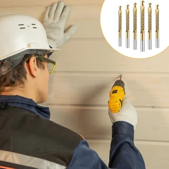 

6Pcs / Set Multifunction Drill Bits High Speed ​​Steel Wire Spiral Screw Metric Composite Tap Drill Tap Twist Drill Set