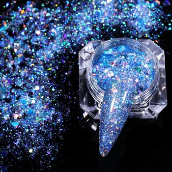 

1 Box Nail Sequins Holographics Nail Powder Shining Irregular Sequins Mixed Size Nail Glitter Dust Nail Art Decoration