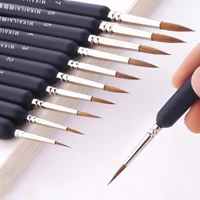 MIKAILAN Wolf Hair Paint Brush Fine Hand-painted Hook Line Pen Round Tip Miniature Brush For Drawing Gouache Oil Painting Brush 1
