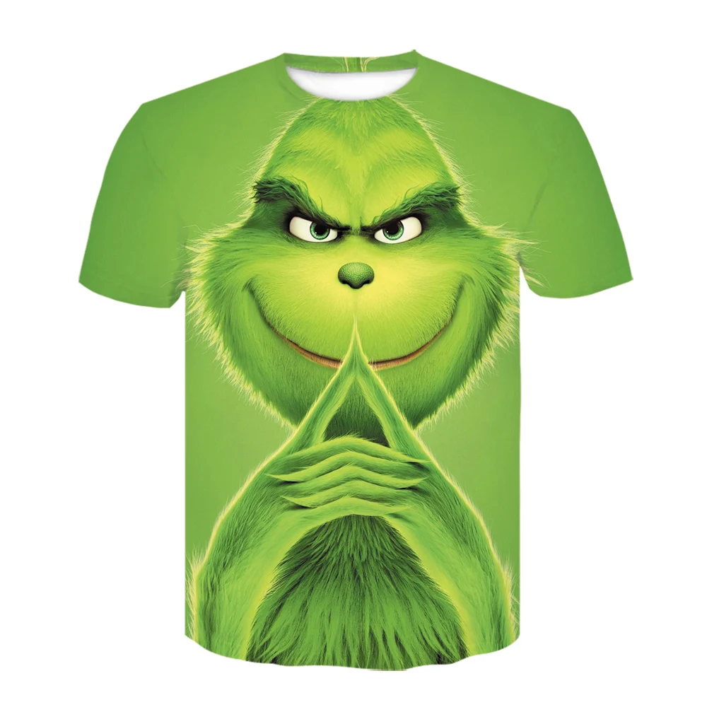 Мужская одежда, забавная футболка для мужчин/женщин с рисунком из фильма Grinch, короткий рукав, аниме, 3D принт, зеленая толпа, футболки, летняя повседневная футболка homme - Цвет: D-943