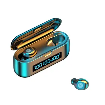 

F9-38 Digital Headphones Wireless Binaural Headset With Battery Display Sports Business Call Wireless Headset