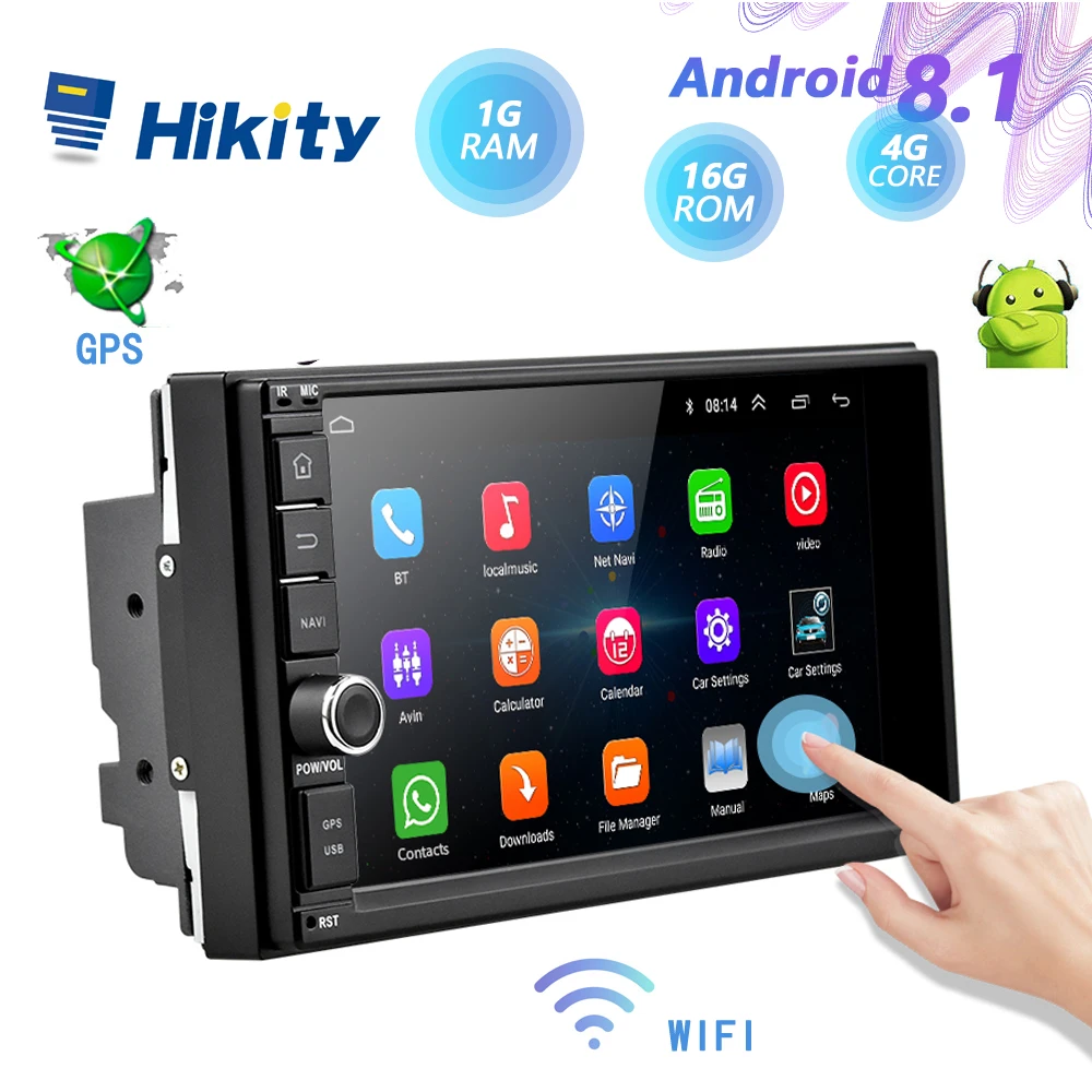 Универсальное автомобильное радио Hikity 2 din Android 8 1 Bluetooth GPS Wi Fi зеркальное