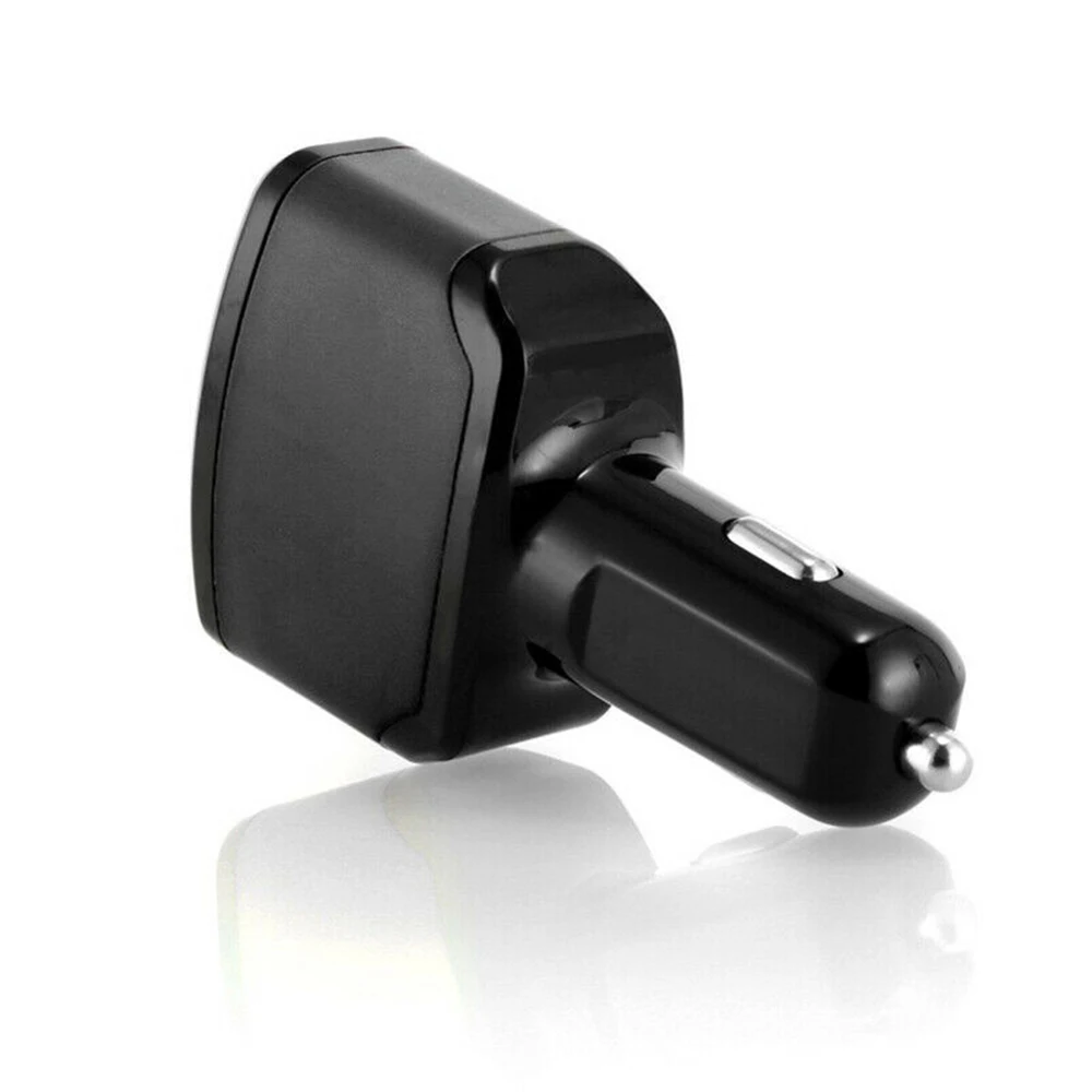 Мини-устройство для автомобиля с двумя портами USB Зарядное устройство 3-Порты и разъёмы Переходник USB для зарядки в машине светодиодный Дисплей QC 3,0 быстрой зарядки 12-24V Универсальный