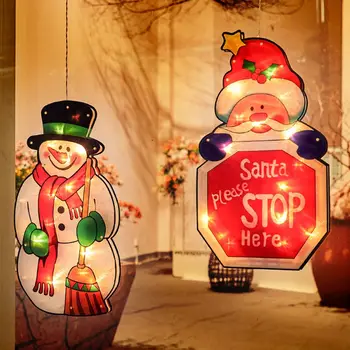 

1PC Xmas Decorative Light Holiday Atmosphere Lamp LED Glass Hanging Lamp Decor